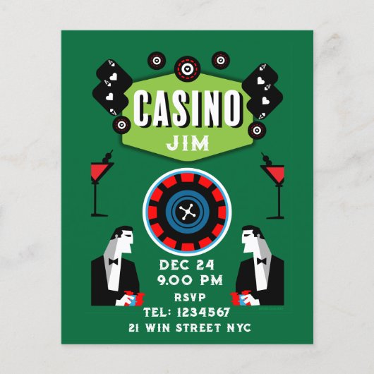 Casino Gambling Poker Roulette Flyer (Vorne)