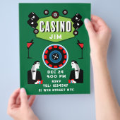 Casino Gambling Poker Roulette Flyer (Hand)