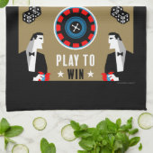 Casino Gambling Poker Roulette Geschirrtuch (Gefaltet)