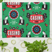 Casino Gambling Poker Roulette Geschirrtuch (Gefaltet)