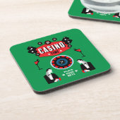 Casino Gambling Poker Roulette Getränkeuntersetzer (Linke Seite)