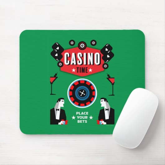 Casino Gambling Poker Roulette Mousepad (Mit Mouse)