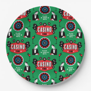 Casino Gambling Poker Roulette Pappteller