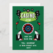 Casino Gambling Poker Roulette Save The Date (Vorne/Hinten)
