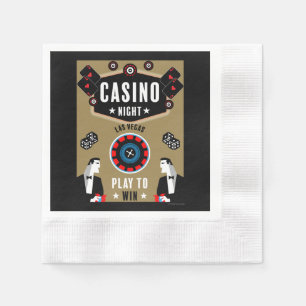 Casino Gambling Poker Roulette Serviette