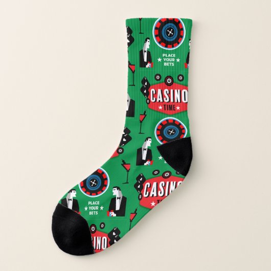 Casino Gambling Poker Roulette Socken (Links - Außen)