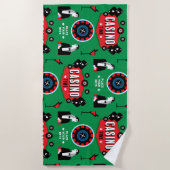 Casino Gambling Poker Roulette Strandtuch (Vorderseite)