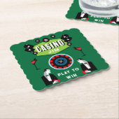 Casino Gambling Poker Roulette Untersetzer (angewinkelt)