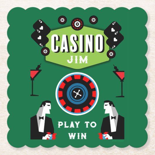 Casino Gambling Poker Roulette Untersetzer (Vorderseite)