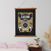 Casino Gambling Poker Roulette Wandteppich Mit Holzrahmen (Schlafzimmer)