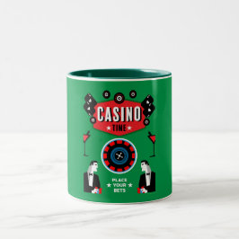 Casino Gambling Poker Roulette Zweifarbige Tasse