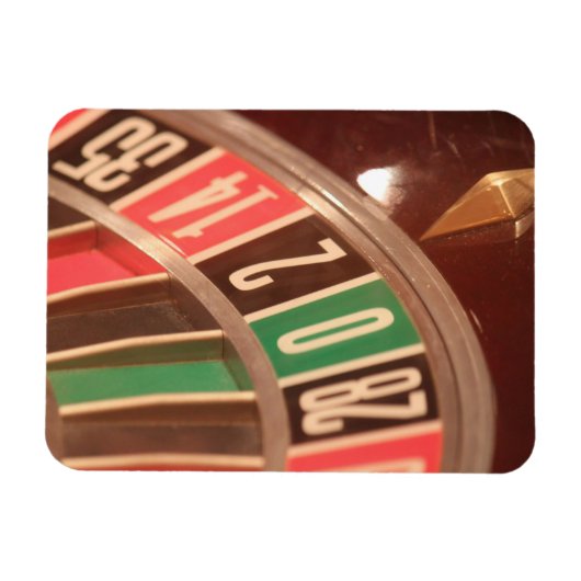 Casino Gambling Roulette Rad Vintag Retro Stil Magnet (Horizontal)