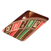 Casino Gambling Roulette Rad Vintag Retro Stil Magnet (Linke Seite)