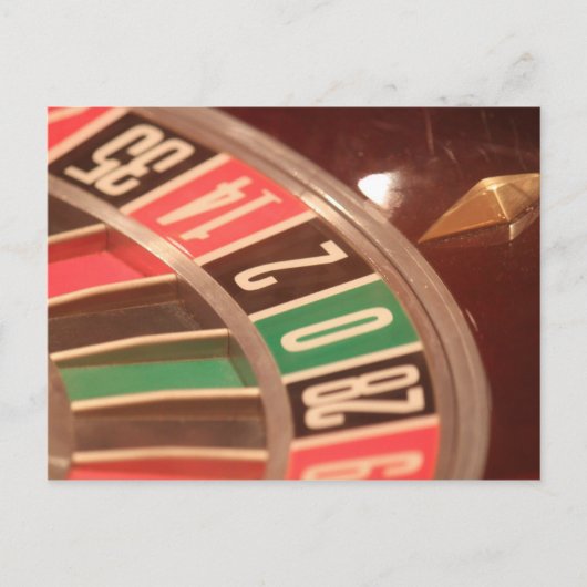 Casino Gambling Roulette Rad Vintag Retro Stil Postkarte (Vorderseite)