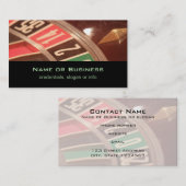 Casino Gambling Roulette Rad Vintag Retro Stil Visitenkarte (Vorne/Hinten)