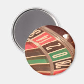Casino Gambling Roulette Wheel Vintag Retro Style Magnet (Vorderseite/Rückseite)