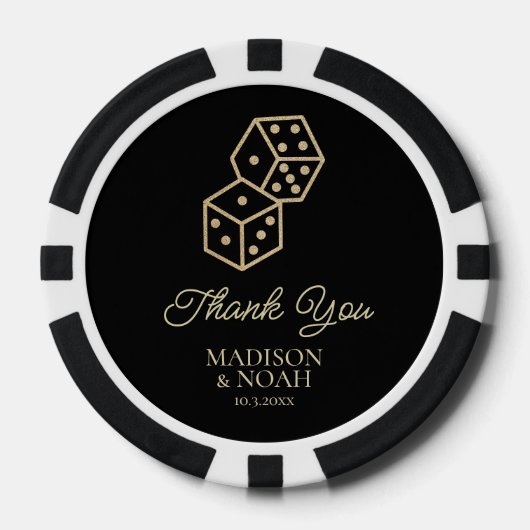 Casino Gastgeschenk Hochzeit Poker Chips (Vorderseite)