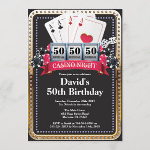 Casino Geburtstag Einladung Poker Spielkarte