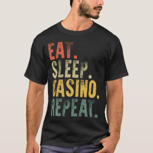 Casino-Glücksspiel-Poker-Slot-Machine-Spieler T-Shirt