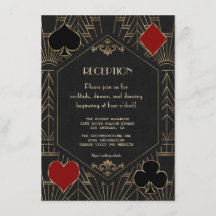 Casino Gold Black 20s Gatsby Wedding Reception