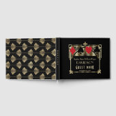 Casino Gold Black Art Deco Roaring 20 Jahre Hochze Gästebuch (Voll)