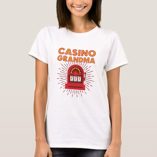 Casino Grandma Slot Gambling Grandmother T-Shirt (Vorderseite)