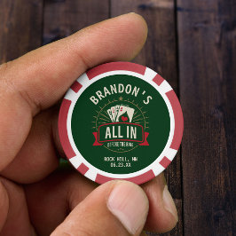 Casino Green Custom Bachelor Party Pokerchips