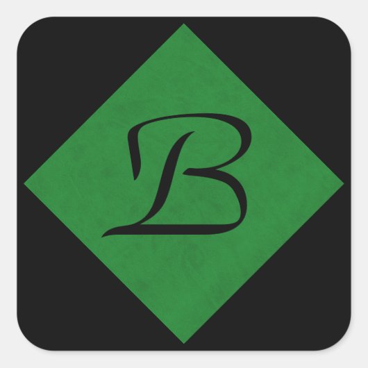 Casino Green Velvet Personalisierte Zuhause Casino Quadratischer Aufkleber (Vorderseite)