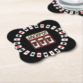 Casino Hit the Jackpot 777 Untersetzer (angewinkelt)