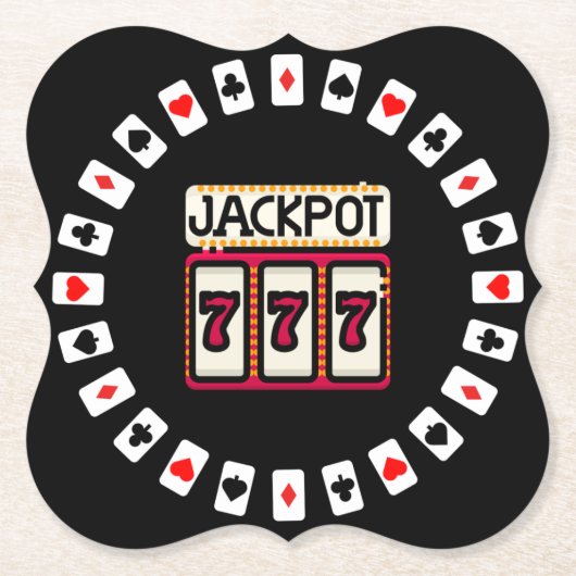 Casino Hit the Jackpot 777 Untersetzer (Vorderseite)