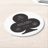 Casino Hochzeit Speichern Sie das Datum Runder Pappuntersetzer (Angewinkelt)