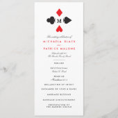 Casino-Hochzeitsprogramme Programm (Vorderseite)