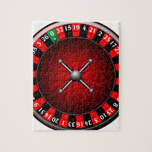 Casino-Illustration mit Roulette Puzzle (Vertikal)