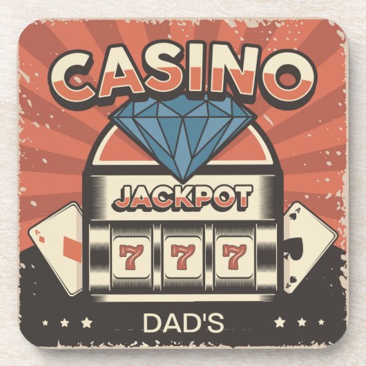 Casino Jack Pot Getränkeuntersetzer (Vorderseite)