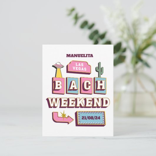 Casino Junggeselinnen-Abschied Einladung (Stehend Vorderseite)