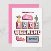 Casino Junggeselinnen-Abschied Einladung (Vorne/Hinten)