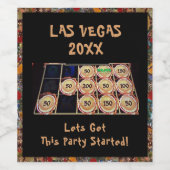 Casino Junggeselinnen-Abschied | Las Vegas Slot Ma Weinetikett (Einzelnes Label)