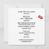 CASINO KARTEN. BINGO EINLADUNG (Rückseite)