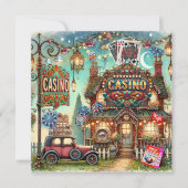 CASINO KARTEN. BINGO EINLADUNG (Vorderseite)