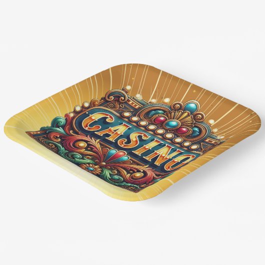 CASINO KARTEN. BINGO PAPPTELLER (Gewinkelt)