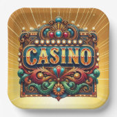 CASINO KARTEN. BINGO PAPPTELLER (Vorderseite)