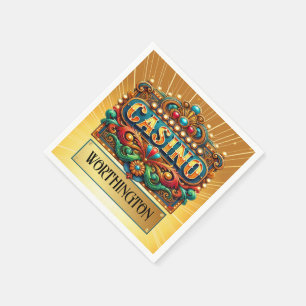 CASINO KARTEN. BINGO SERVIETTE