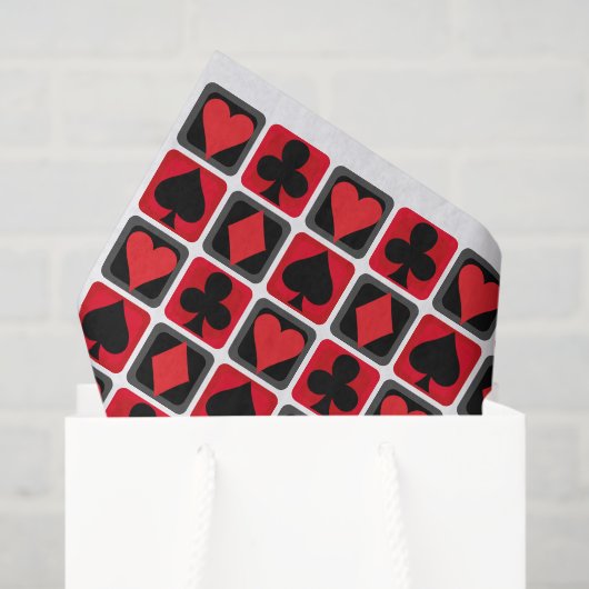Casino Kleiner Poker Anzug Tissue Paper Seidenpapier (Geschenktüte)
