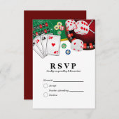 Casino las vegas 3,5" x 5" Response Card RSVP Karte (Vorne/Hinten)