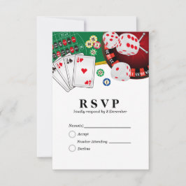 Casino las vegas 3,5" x 5" Response Card RSVP Karte