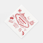 Casino Las Vegas Bachelorette Party Favors Serviette (Ecke)