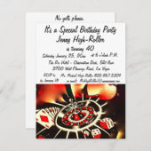 Casino Las Vegas Einladung (Vorne/Hinten)