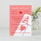 Casino Las Vegas Einladung Hochzeitsankündigung (Stehend Vorderseite)