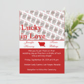 Casino Las Vegas Einladung Hochzeitsankündigung (Stehend Vorderseite)