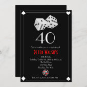 Casino Las Vegas Einladung zum Geburtstag (Vorne/Hinten)